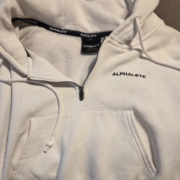 Alphalete White Cropped Hoodie - Picture 4 of 6